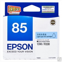 爱普生(Epson)T0855(T1225) 淡青色墨盒 C13T122580(适用PHOTO 1390 R330)