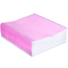 得力(deli)珊瑚海彩色电脑打印纸S241-2-1/3CS二联三等分80列(撕边 色序:白红 1000页/箱)