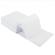 得力(deli)珊瑚海S241-1-1/3S一联三等分 80列撕边 白色电脑打印纸( 1000页/箱)