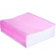 得力(deli)珊瑚海彩色电脑打印纸S241-2-1/2C二层二等分80列(不撕边 色序:白红 1000页/箱)