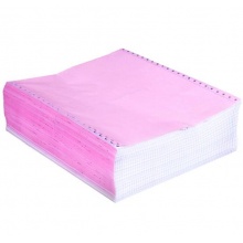 得力(deli)珊瑚海S241-2-1/3C二层三等分彩色不撕边电脑打印纸(色序:白红 1000页/箱)