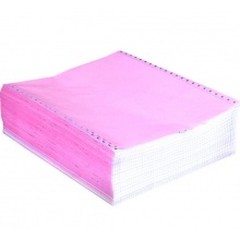 得力(deli)珊瑚海S241-2C二联整张80列不撕边 彩色电脑打印纸(色序:白红 1000页/箱)