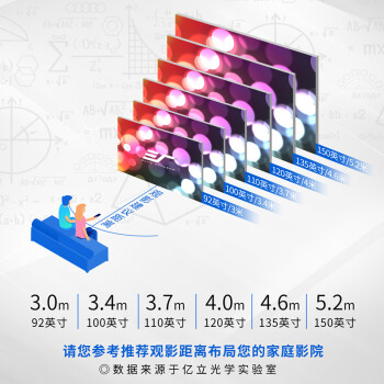 美叶120英寸16:9电动幕布投影仪幕布(GT120HDW-E12全焦段软白幕)免费安装